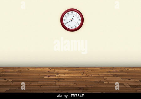 heures sur un mur Banque D'Images