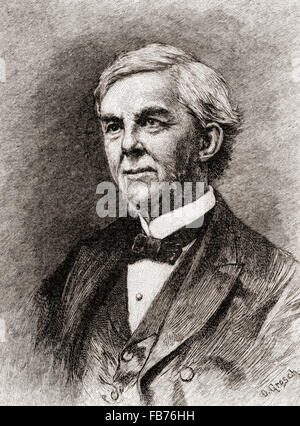 Oliver Wendell Holmes, M., 1809 - 1894. Médecin américain, poète, professeur, conférencier et auteur. Banque D'Images