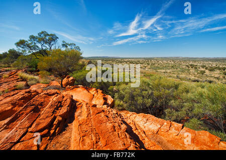 Middle Ranges au milieu de l'Australie centrale. Banque D'Images