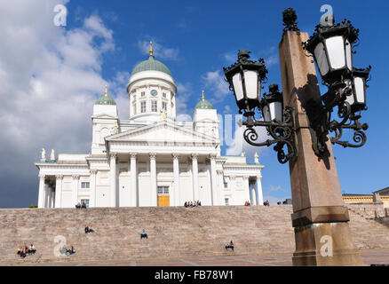 Cathédrale d'Helsinki, la place du Sénat. Kruununhaka, Helsinki, Finlande Banque D'Images