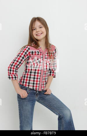 Belle petite fille américaine comme une cowgirl Banque D'Images