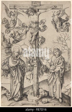 Crucifixion avec quatre anges Banque D'Images