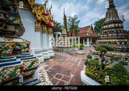 Historique Le temple bouddhiste de Wat Pho à Bangkok, Thaïlande. Banque D'Images