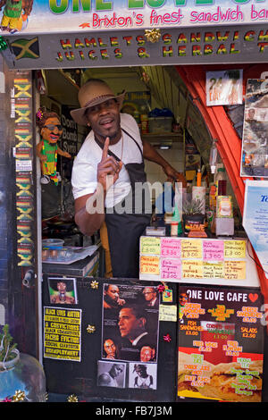 L'unique amour cafe à Brixton Station Road South London Banque D'Images