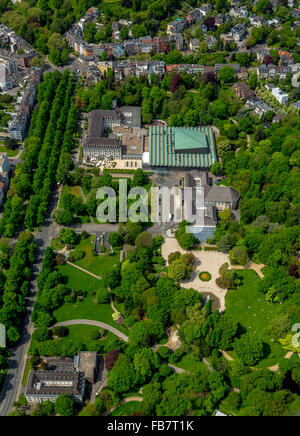 Vue aérienne, Aix-la-Chapelle Casino et l'hôtel Pullman Aachen Quellenhof, euro Gress, Aix-la-Chapelle Aix-la-Chapelle Kurpark, surplombant le centre-ville de Aix-la-Chapelle, Banque D'Images