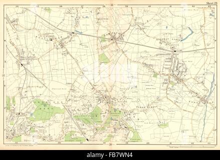 CHISLEHURST:Beauraing,Mottingham,Bromley,Sidcup,Foots Cray,Catford.BACON, 1902 map Banque D'Images