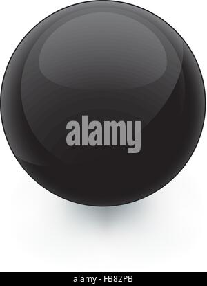 L'icône d'un noir brillant modèle pour servir de base à toute conception ou internet boutons que vous souhaitez créer. Illustration de Vecteur