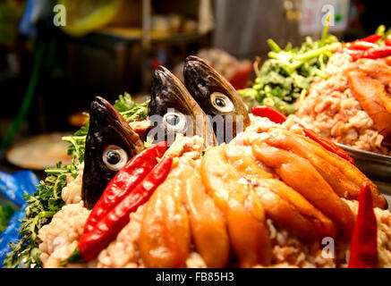 Marmite de poisson traditionnel coréen Banque D'Images