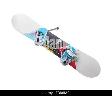 Vieux snowboard isolated on a white backrgound Banque D'Images