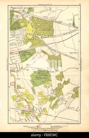 LONDON : New Eltham,Shooter's Hill,Sud,Eltham Park,Pape Street, 1928 map Banque D'Images