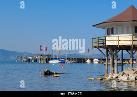 Wasserburg, Allemagne, Bavière, Allgäu, Lac de Constance, Bodensee Banque D'Images