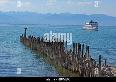 Wasserburg, traversier pour passagers , Allemagne, Bavière, Allgäu, Lac de Constance, Bodensee Banque D'Images