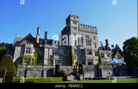 Beau château Hatley à Colwood, île de Vancouver Banque D'Images