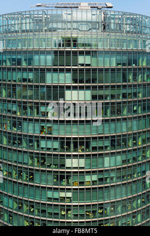 BahnTower, siège de la Deutsche Bahn, Potsdamer Platz, Berlin, Brandebourg, Allemagne Banque D'Images