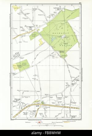 ILFORD. Hainaut,Aldborough Hatch,Chigwell Row,Little Heath (Essex), 1933 La carte Banque D'Images