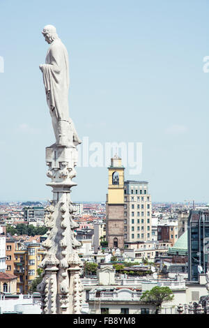 Vue de la ville de la cathédrale du Duomo de Milan, Italie. Destination de voyage. Thème de l'architecture. Banque D'Images