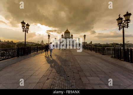 Cathédrale de Christ le Sauveur, Moscou Banque D'Images