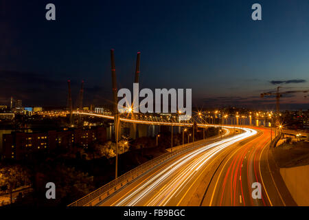 Pont de Golden Horn à Vladivostok Banque D'Images