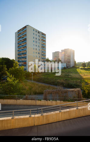 Les immeubles préfabriqués, Frankfurt (Oder), Allemagne Banque D'Images