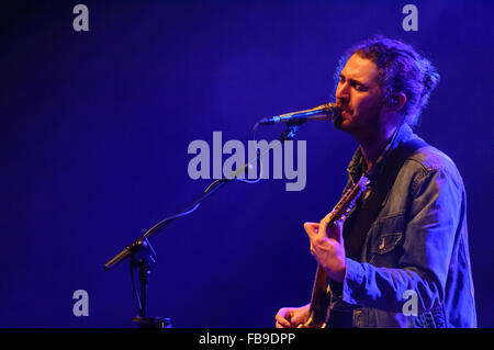 Liverpool, Royaume-Uni. 12 janvier 2016. Pour les prix Grammy, Hozier, le chanteur et compositeur irlandais, fonctionne à l'Empire Theatre, Liverpool. © Paul Warburton/Alamy Live News Banque D'Images