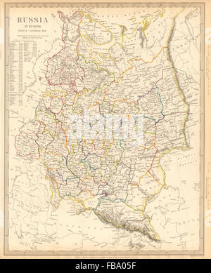 La Russie. L'Europe de l'Est. L'Ukraine Bélarus Baltique Finlande Géorgie. SDUK, 1844 map Banque D'Images