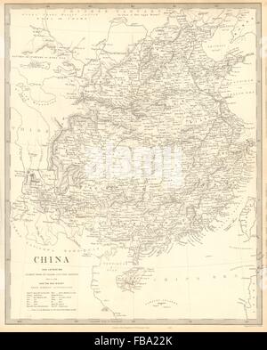 Chine.De Du Halde Jésuites McCartney Kyaikkami. Formosa Taïwan.SDUK, 1844 map Banque D'Images