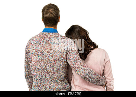 Vue arrière du couple standing Banque D'Images