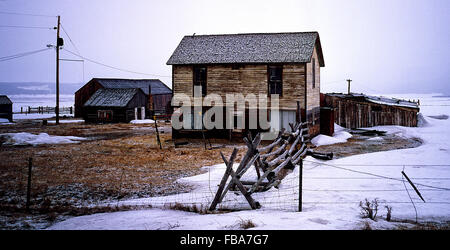 Ranch maison abandonnée à l'abandon dans les Rocheuses great divide, Colorado Banque D'Images