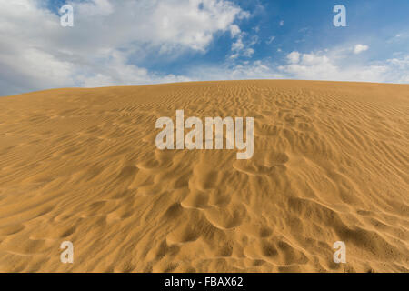 Gouttes de pluie sur une dune de sable dans le désert de Gobi en Mongolie Banque D'Images