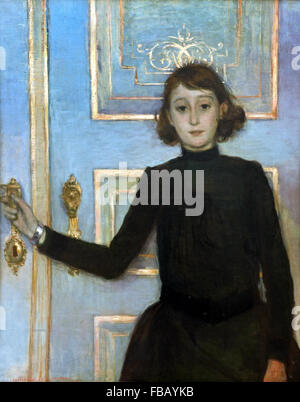 PORTRAIT DE MARGUERITE VAN MONS 1886 Théo Van Rysselberghe (1862-1926) Belgique belge flamande Banque D'Images