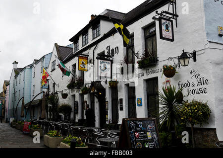 Le Black Boy Inn à Caernarfon dans le Nord du Pays de Galles. Banque D'Images