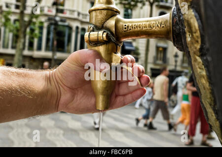 La Font de Canaletes fontaine. La Rambla. Barcelone. La Catalogne. Espagne Banque D'Images