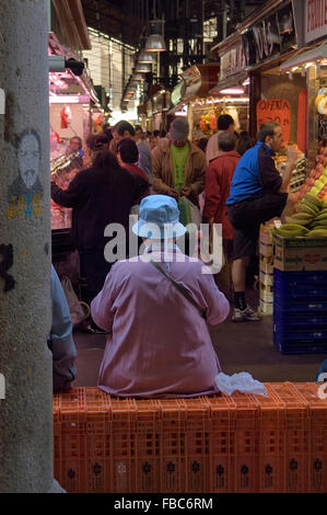 Mercat de la Boqueria. Barcelone, le plus célèbre marché alimentaire situé sur La Rambla. Barcelone. Espagne Banque D'Images