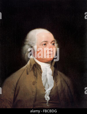 John Adams. Portrait du 2e président des États-Unis par John Trumbull, 1792 c Banque D'Images