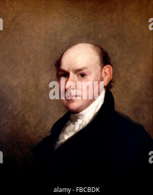 John Quincy Adams. Portrait du 6e président des Etats-Unis, par Gilbert Stuart, 1818 Banque D'Images