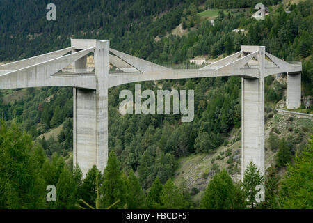 Vue depuis le col du Simplon en Suisse Banque D'Images