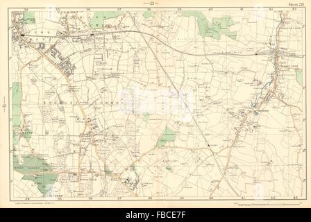 BROMLEY & ORPINGTON Hayes Petts Wood Keston St Paul's Mary Cray. BACON 1903 map Banque D'Images