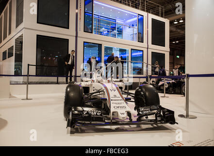 Birmingham, UK. 14 Jan, 2016. Williams F1 l'affichage à l'autosport hier et d'aujourd'hui F1 cars Crédit : Steven re/Alamy Live News Banque D'Images