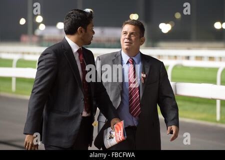 Dubaï, Émirats arabes unis. 14 Jan, 2016. Doug Watson formateur lors de la 2e réunion de la Dubai World Cup Carnical Crédit : Tom Morgan/Alamy Live News Banque D'Images