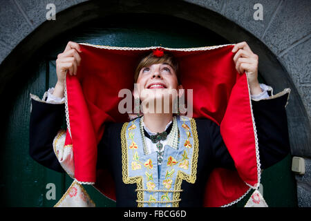 Les vêtements traditionnels de Roncal. Navarre. Espagne Banque D'Images