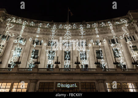 Londres, Royaume-Uni. 14 janvier, 2016. Londres 2016 lumiere. Londres est une lumiere free light festival à 30 endroits dans certaines des zones les plus emblématiques de la capitale. Credit : AC Manley/Alamy Live News Banque D'Images