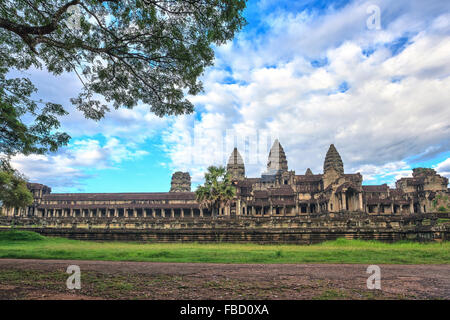 Temple Wat Angkor - Siem Reap - Cambodge Banque D'Images