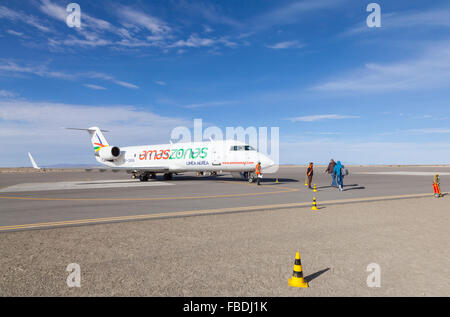 Compagnie aérienne Amaszonas, Uyuni, Bolivie Banque D'Images