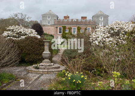 Ince Château nr Saltash Cornouailles,construit sur 1642 et est la demeure de Lord et Lady Boyd avec beau jardin qui sont ouvert au public Banque D'Images