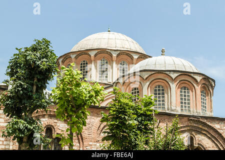 L'extérieur de l'église de Chora, ancienne église Byzantine à Istanbul, Turquie Banque D'Images