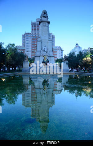 Plaza de España ou la place de l'Espagne à Madrid, Espagne Banque D'Images