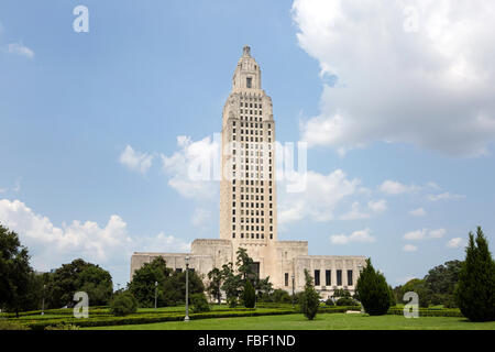 Louisiana State Capitol building, qui est situé à Baton Rouge, LA, USA. Banque D'Images