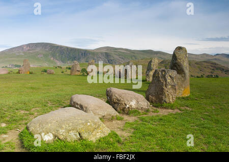 Cercle de pierres de Castlerigg, célèbre place mystique à Keswick, Grande-Bretagne Banque D'Images