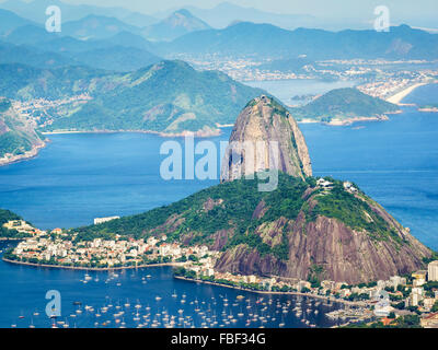 Pain de Sucre à Rio de Janeiro, Brésil. Banque D'Images