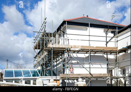 Un immeuble résidentiel en cours de construction Banque D'Images